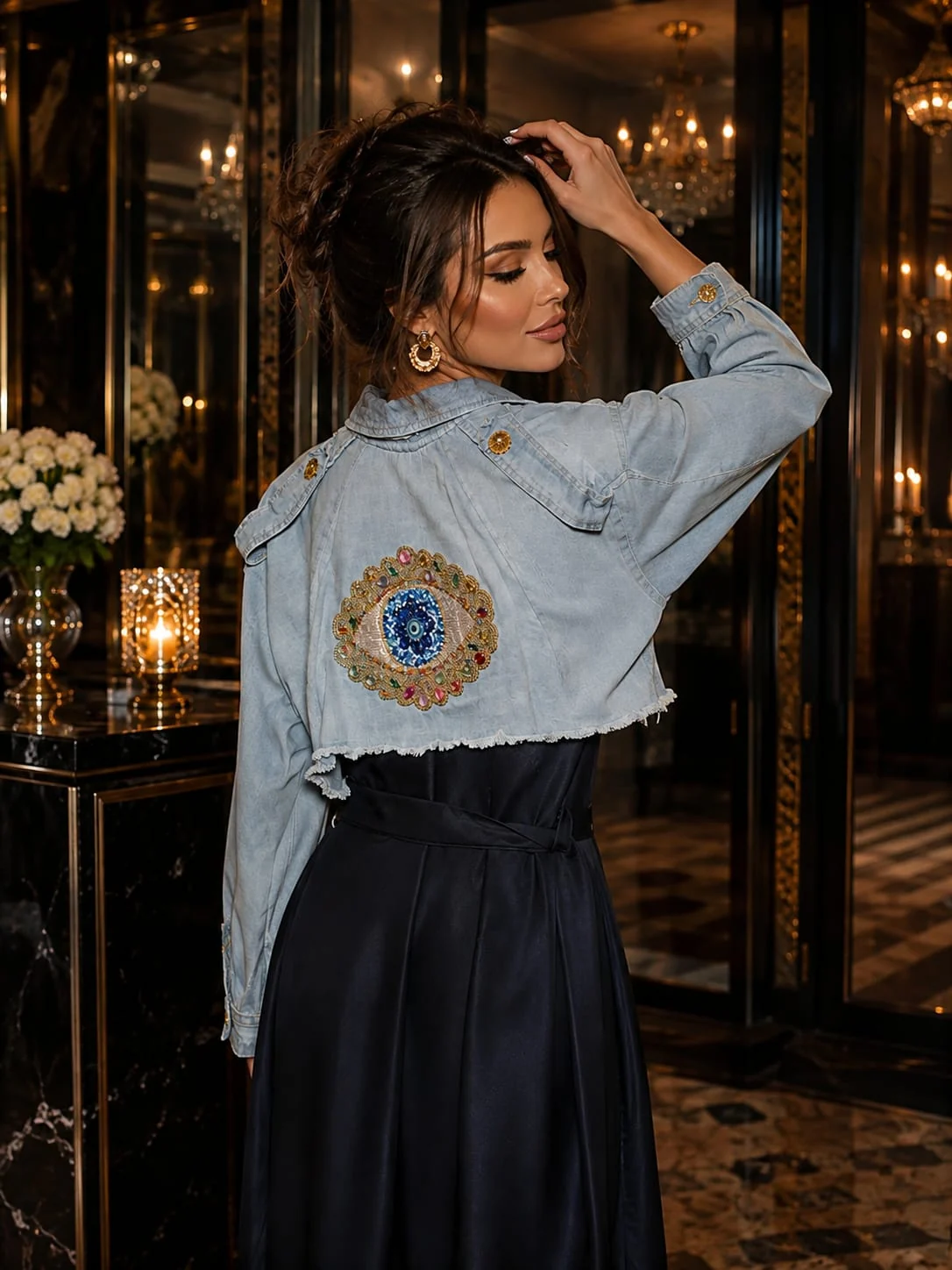 Blue Eye Cropped Jacket